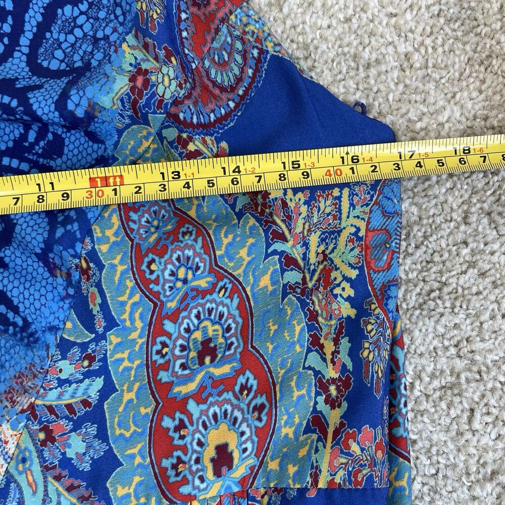 Anthropologie Ranna Gill Boteh Jewel Neckline Maxi Dress 6 Pleated Flowy Party - Picture 12 of 15